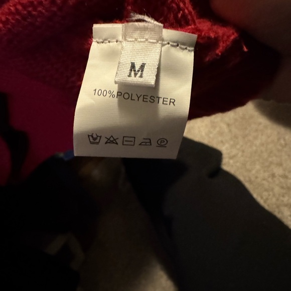 Red Ruffled Buttoned Sweater - Picture 4 of 5